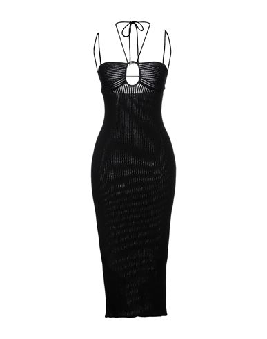 Blumarine Woman Midi Dress Black Size 8 Viscose, Polyester