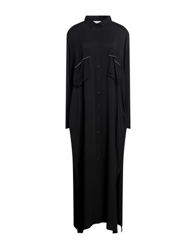 Fabiana Filippi Woman Maxi Dress Black Size 4 Acetate, Silk