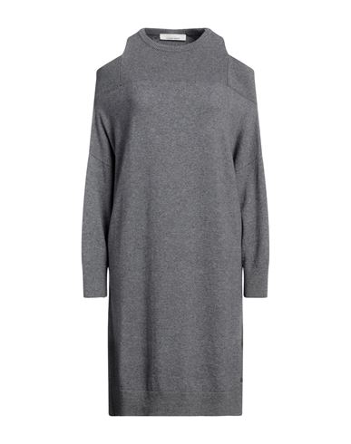 Liviana Conti Woman Mini Dress Grey Size 8 Cashmere, Polyamide