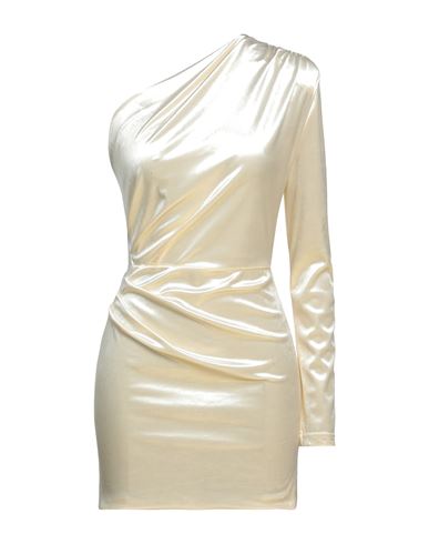 Imperial Woman Mini Dress Ivory Size Xs Polyester, Elastane In White