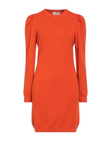 Haveone Woman Short Dress Orange Size Onesize Viscose, Polyester, Polyamide