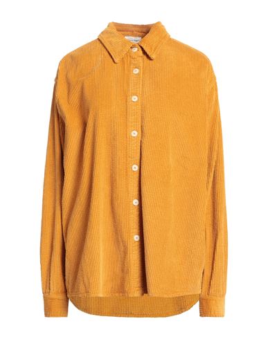 American Vintage Woman Shirt Ocher Size M/l Cotton In Yellow