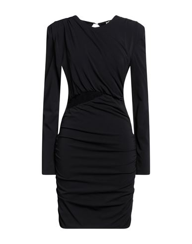 Vicolo Woman Mini Dress Black Size L Polyamide, Elastane