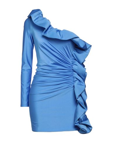 House Of Amen Woman Mini Dress Azure Size 6 Polyamide, Elastane In Blue