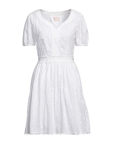 Guess Woman Mini Dress White Size L Cotton