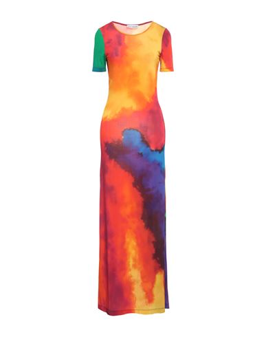 Rabanne Woman Maxi Dress Red Size 4 Cupro, Elastane