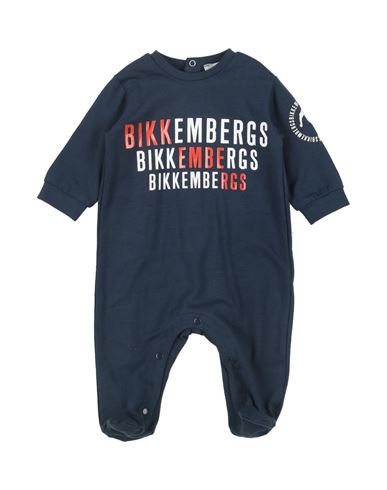 Shop Bikkembergs Newborn Boy Baby Accessories Set Navy Blue Size 1 Cotton, Elastane