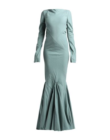 Shop Rick Owens Woman Maxi Dress Turquoise Size 6 Cotton In Blue
