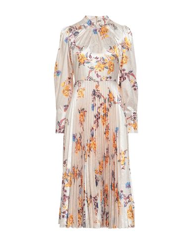 Closet Woman Midi Dress Beige Size 10 Polyester, Elastane
