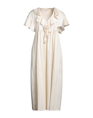Bohelle Woman Midi Dress Cream Size 6 Cotton In Neutral