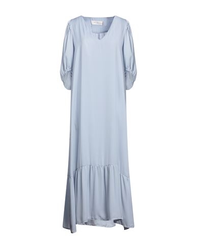 Katia Giannini Woman Long Dress Sky Blue Size 8 Polyester