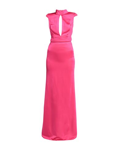 Shop Elisabetta Franchi Woman Maxi Dress Fuchsia Size 8 Viscose, Elastane In Pink
