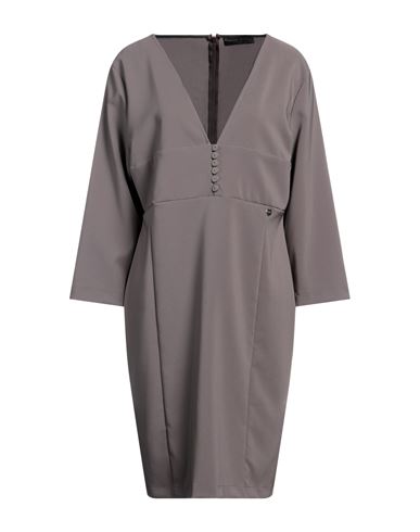 Cristina Gavioli Woman Midi Dress Khaki Size 8 Polystyrene, Elastane In Beige