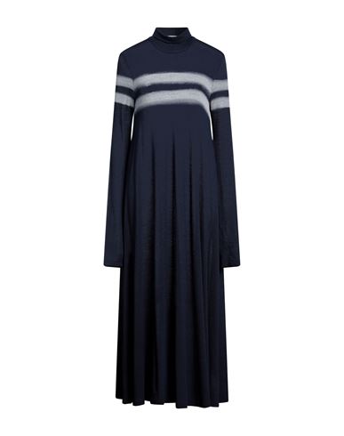 Sportmax Woman Maxi Dress Navy Blue Size Xl Wool