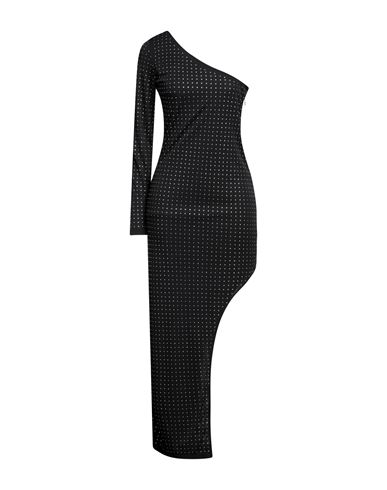 Patrizia Pepe Woman Maxi Dress Black Size 2 Polyester, Glass