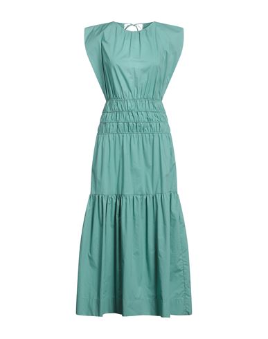 Bohelle Woman Long Dress Sage Green Size 8 Cotton
