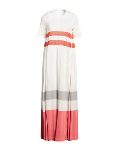 Agnona Woman Maxi Dress Cream Size L Cashmere In White