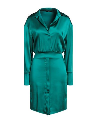 Carla G. Woman Mini Dress Emerald Green Size 6 Acetate, Viscose, Elastane