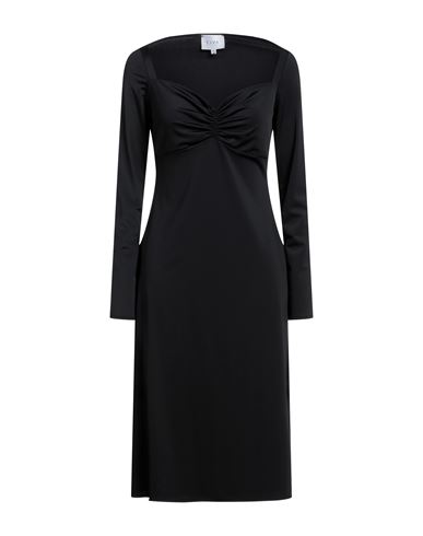 Liya Woman Midi Dress Black Size 6 Pes - Polyethersulfone, Elastane