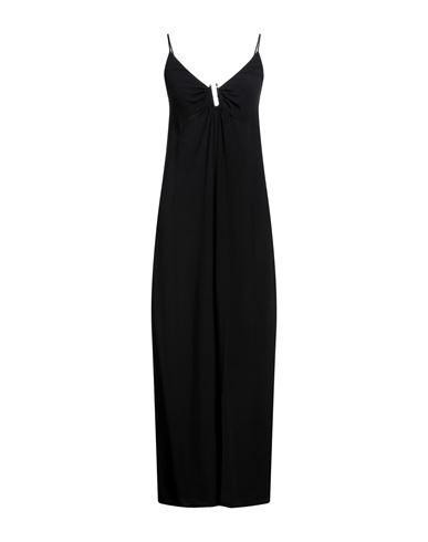 Carla G. Woman Maxi Dress Black Size 8 Acetate, Silk