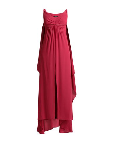 Carla G. Woman Maxi Dress Brick Red Size 6 Acetate, Silk