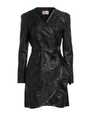 Le Twins Woman Mini Dress Black Size M Polyester, Polyacrylic