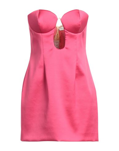 Magda Butrym Woman Mini Dress Fuchsia Size 8 Polyester, Polyamide, Elastane, Silk In Pink