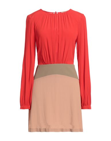 Semicouture Woman Mini Dress Red Size 6 Acetate, Silk