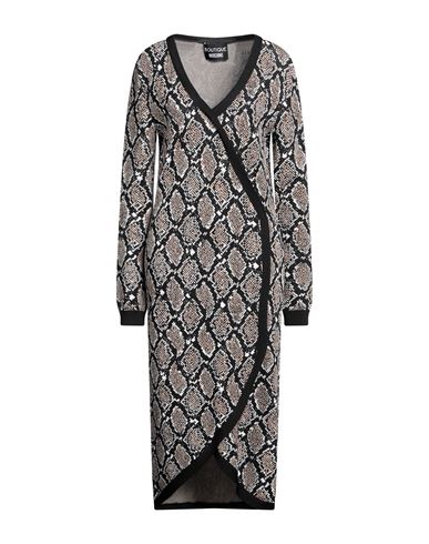 Boutique Moschino Woman Midi Dress Black Size 6 Viscose, Polyamide In Black