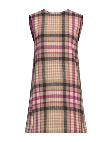 Semicouture Woman Mini Dress Beige Size 8 Wool, Polyamide