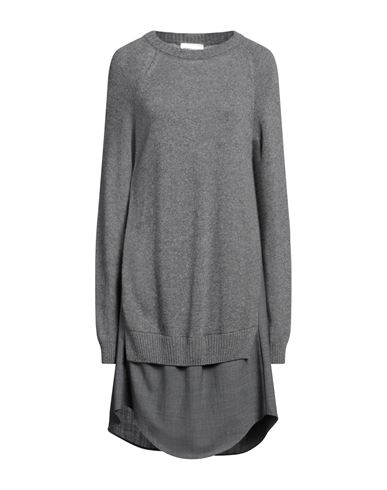Semicouture Woman Mini Dress Grey Size M Polyamide, Wool, Viscose, Cashmere