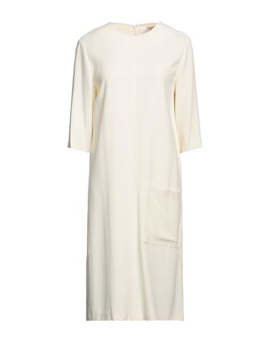 Liviana Conti Woman Midi Dress Cream Size 8 Viscose, Acetate In White