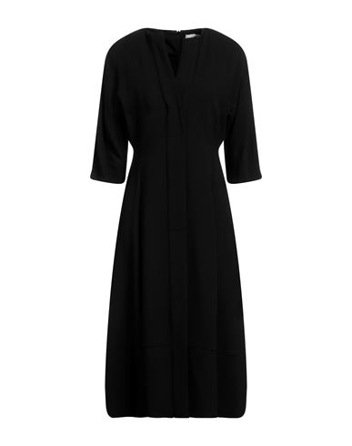 Liviana Conti Woman Midi Dress Black Size 6 Virgin Wool, Viscose