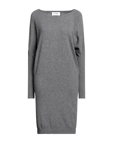 Blugirl Blumarine Woman Short Dress Grey Size M Wool, Polyamide, Viscose, Cashmere