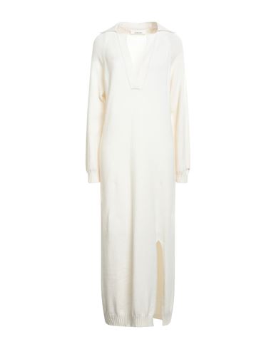 Liviana Conti Woman Midi Dress Ivory Size 8 Cashmere, Polyamide In White