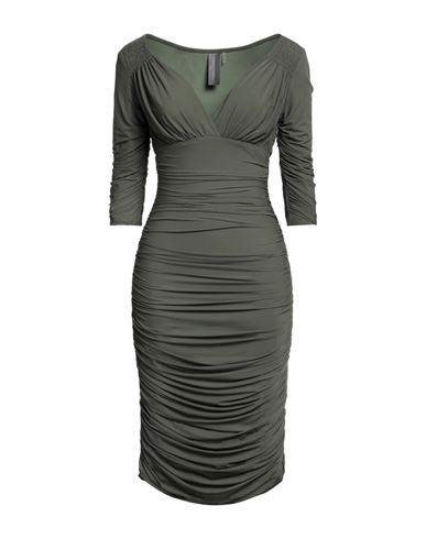 Midi-Kleid Damen Militärgrün 32 Damen