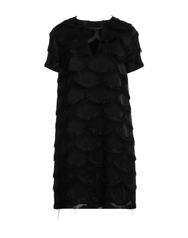 Trussardi Woman Mini Dress Black Size 6 Viscose, Silk, Elastane