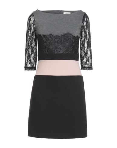 Fracomina Woman Mini Dress Black Size S Viscose, Nylon, Elastane