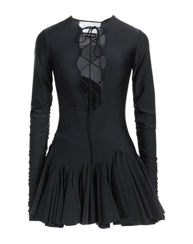 Az Factory Woman Mini Dress Black Size 4 Polyamide, Elastane