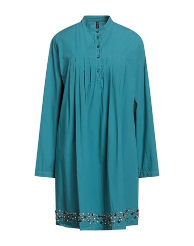 Manila Grace Woman Midi Dress Pastel Blue Size 10 Cotton