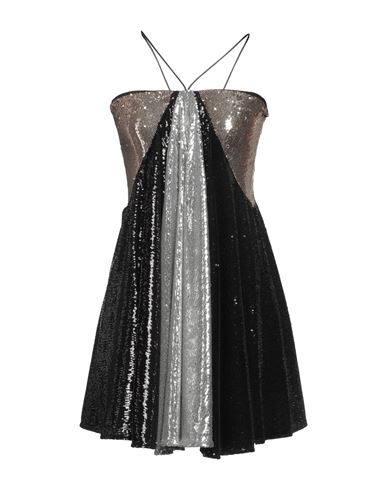 Aniye Records Woman Mini Dress Black Size 10 Polyester, Polyamide
