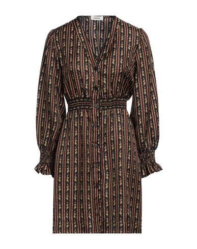 Sandro Woman Mini Dress Brown Size 10 Silk, Polyester