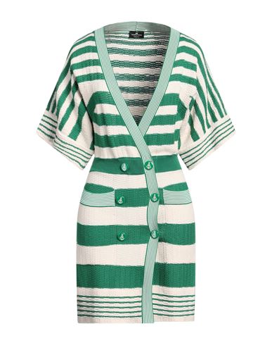 Elisabetta Franchi Woman Mini Dress Green Size 2 Cotton, Viscose