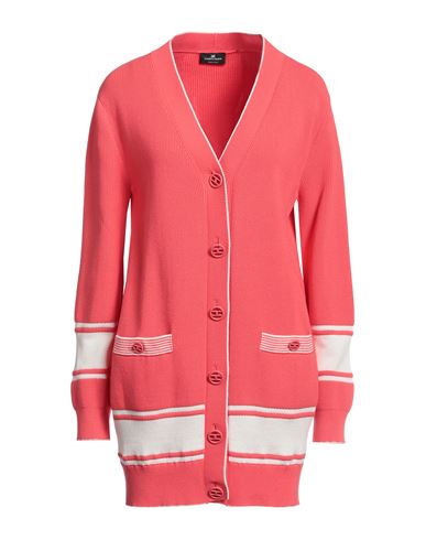 Elisabetta Franchi Woman Cardigan Coral Size 6 Viscose, Acrylic, Polyester In Red