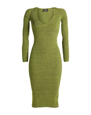 Elisabetta Franchi Woman Midi Dress Green Size 2 Viscose, Polyester, Elastane In Green