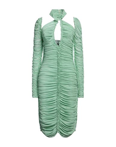 Shop Az Factory Woman Mini Dress Light Green Size 10 Polyester, Elastane
