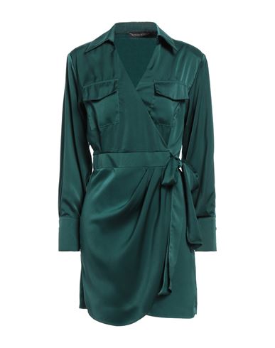 Vanessa Scott Woman Short Dress Emerald Green Size S Polyester