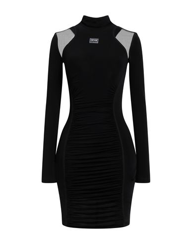 Versace Jeans Couture Woman Mini Dress Black Size 8 Viscose, Elastane, Polyamide