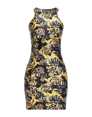 Versace Jeans Couture Woman Mini Dress Black Size 6 Polyester, Elastane