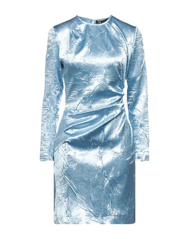 Maje Woman Short Dress Sky Blue Size 10 Polyester